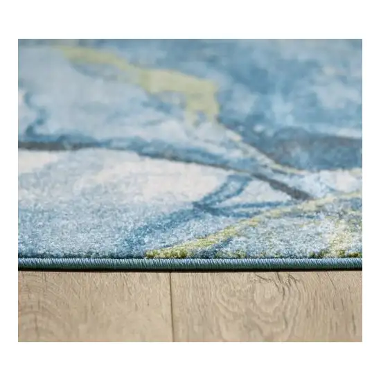 Blue Sage Abstract Stone Modern Area Rug Photo 2