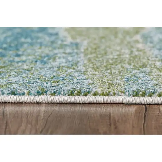 Blue Sage Impressionistic Ocean Area Rug Photo 4