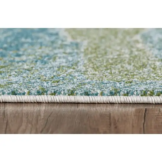 Blue Sage Impressionistic Ocean Area Rug Photo 4