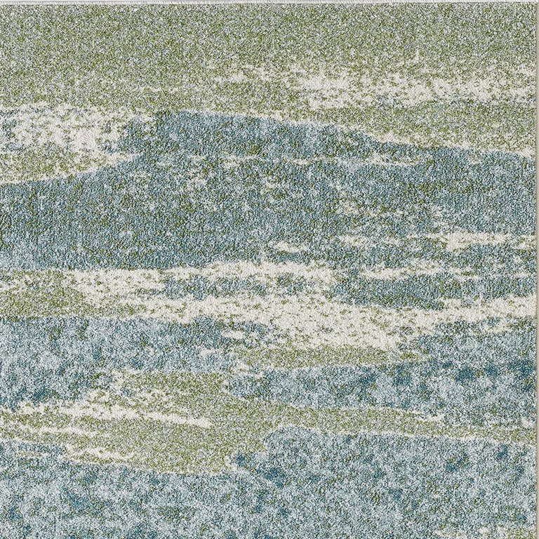 Blue Sage Impressionistic Ocean Area Rug Photo 2