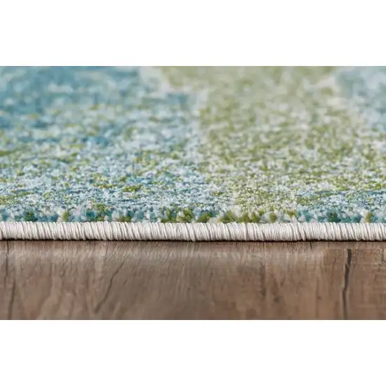 Blue Sage Impressionistic Ocean Area Rug Photo 3