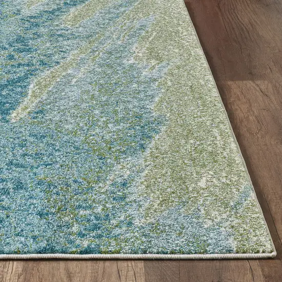 Blue Sage Impressionistic Ocean Area Rug Photo 6