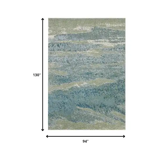 Blue Sage Impressionistic Ocean Area Rug Photo 3