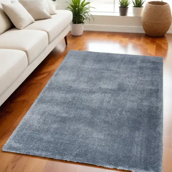 Blue Shag Area Rug Photo 1