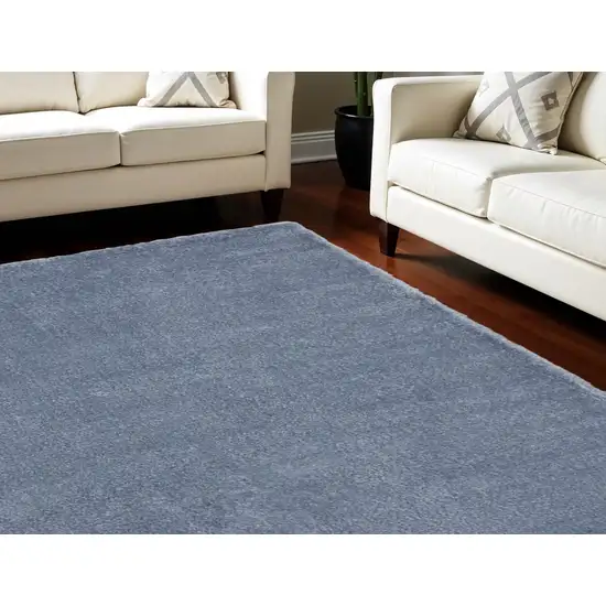 Blue Shag Area Rug Photo 1