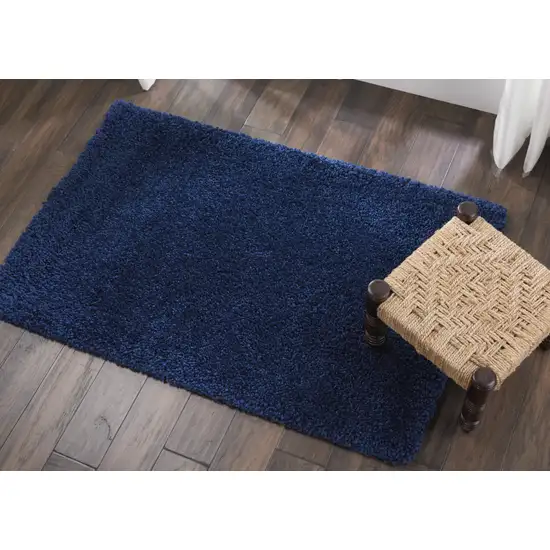 Blue Shag Distressed Area Rug Photo 7