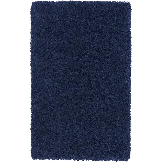 Blue Shag Distressed Area Rug Photo 2