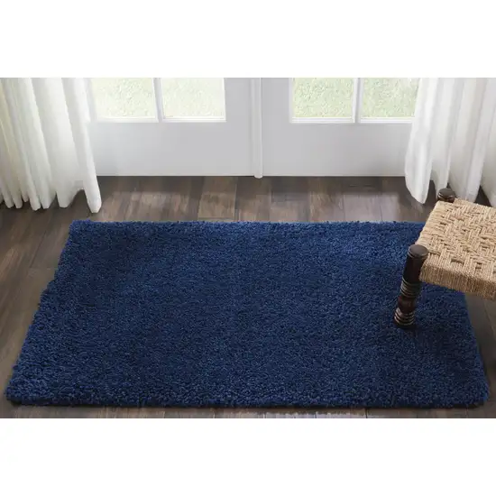 Blue Shag Distressed Area Rug Photo 6