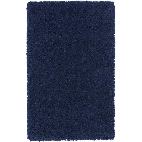 Blue Shag Distressed Area Rug Photo 5