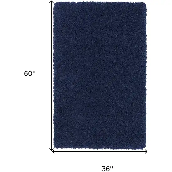 Blue Shag Distressed Area Rug Photo 3