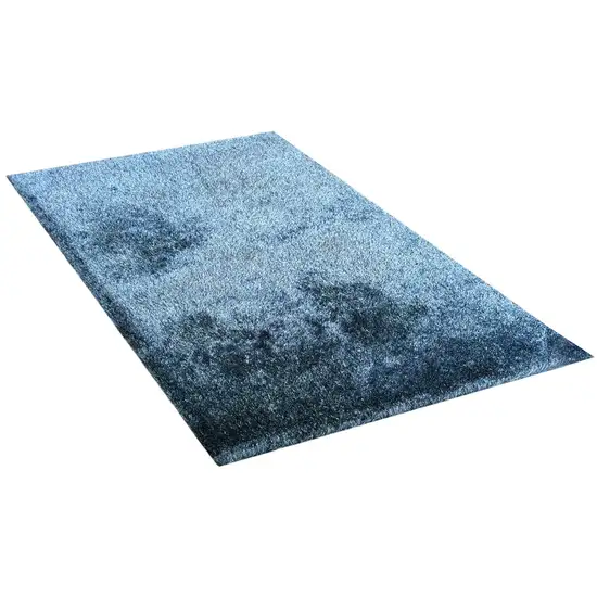 Blue Shag Hand Tufted Area Rug Photo 1