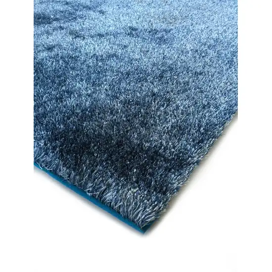 Blue Shag Hand Tufted Area Rug Photo 3