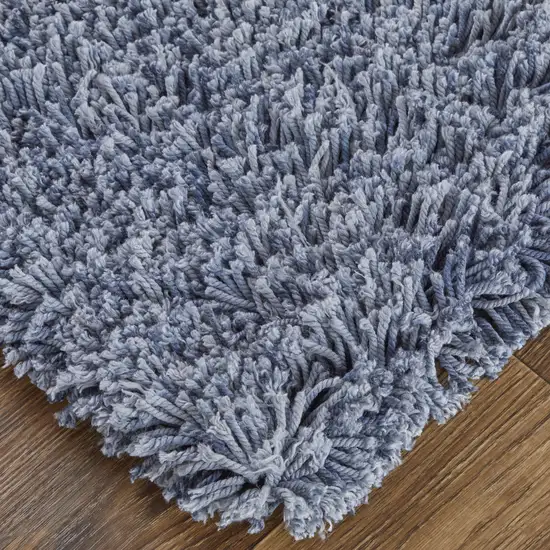 Blue Shag Hand Tufted Area Rug Photo 4