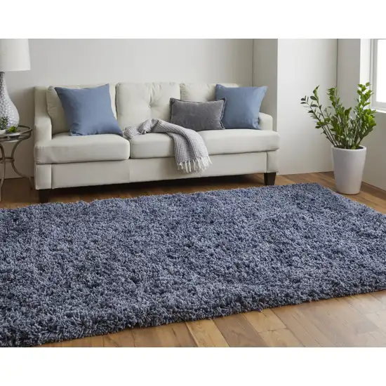 Blue Shag Hand Tufted Area Rug Photo 9