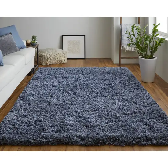 Blue Shag Hand Tufted Area Rug Photo 9