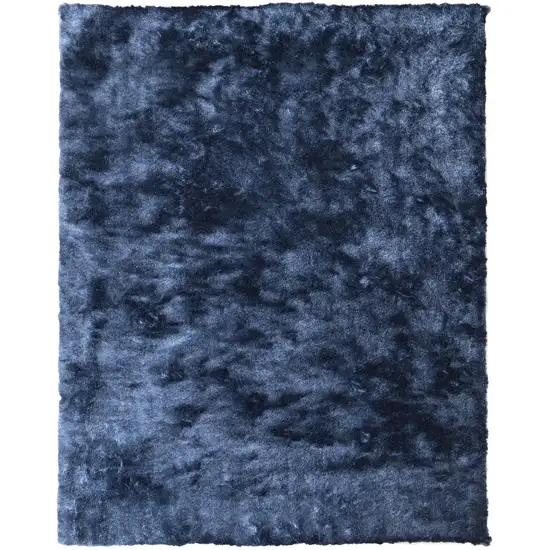 Blue Shag Hand Tufted Area Rug Photo 3