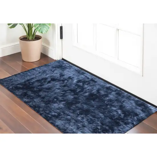 Blue Shag Hand Tufted Area Rug Photo 2