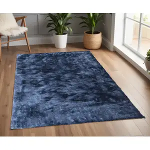 Photo of Blue Shag Hand Tufted Area Rug