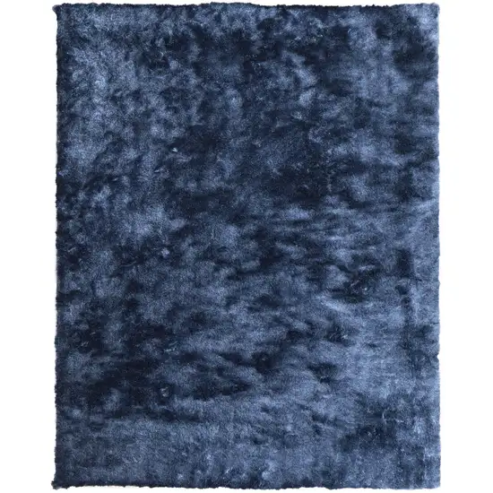 Blue Shag Hand Tufted Area Rug Photo 5