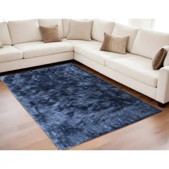 Blue Shag Hand Tufted Area Rug Photo 1