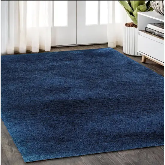 Blue Shag Hand Tufted Area Rug Photo 1