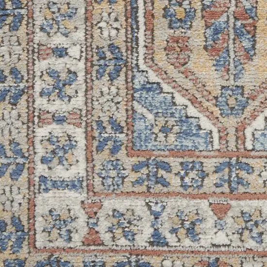 Blue Southwestern Power Loom Non Skid Area Rug Photo 6