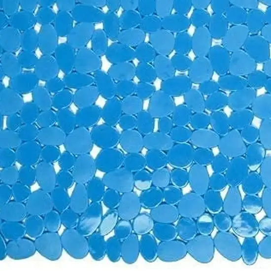 Blue Spa Pebbles Bathtub Mat Photo 1