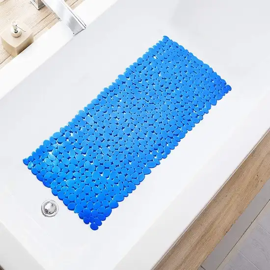 Blue Spa Pebbles Bathtub Mat Photo 2