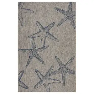 Photo of Blue Starfish Indoor Outdoor Area Rug