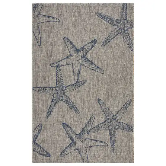 Blue Starfish Indoor Outdoor Area Rug Photo 1