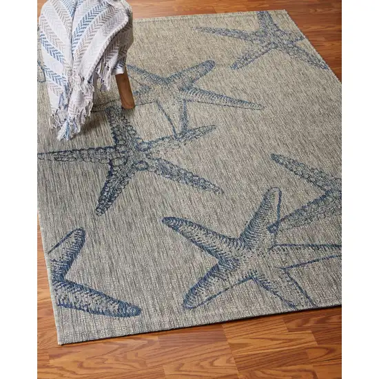 Blue Starfish Indoor Outdoor Area Rug Photo 8