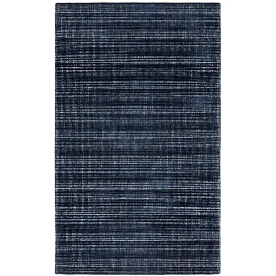 Blue Striped Hand Tufted Area Rug Photo 2