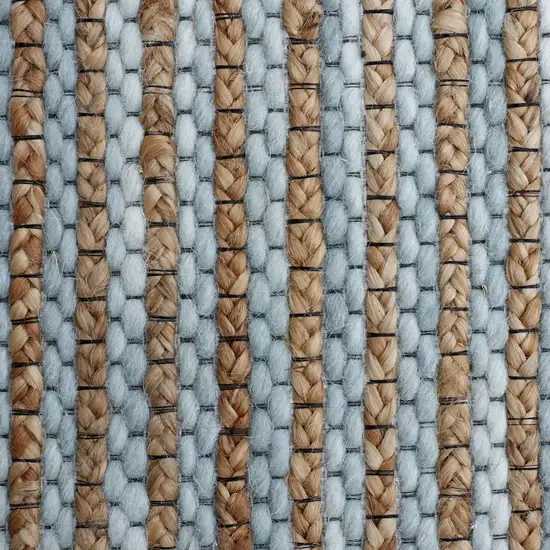 Blue Striped Hand Woven Area Rug Photo 3