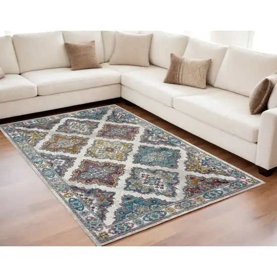 Blue Traditional Floral Motifs Area Rug Photo 2