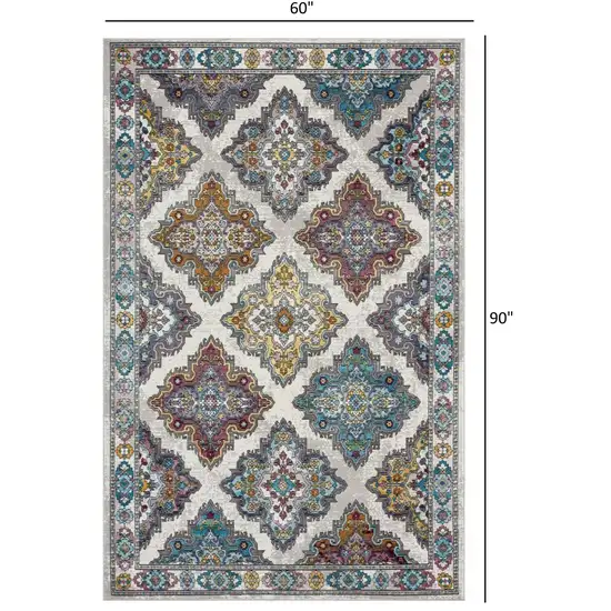 Blue Traditional Floral Motifs Area Rug Photo 5