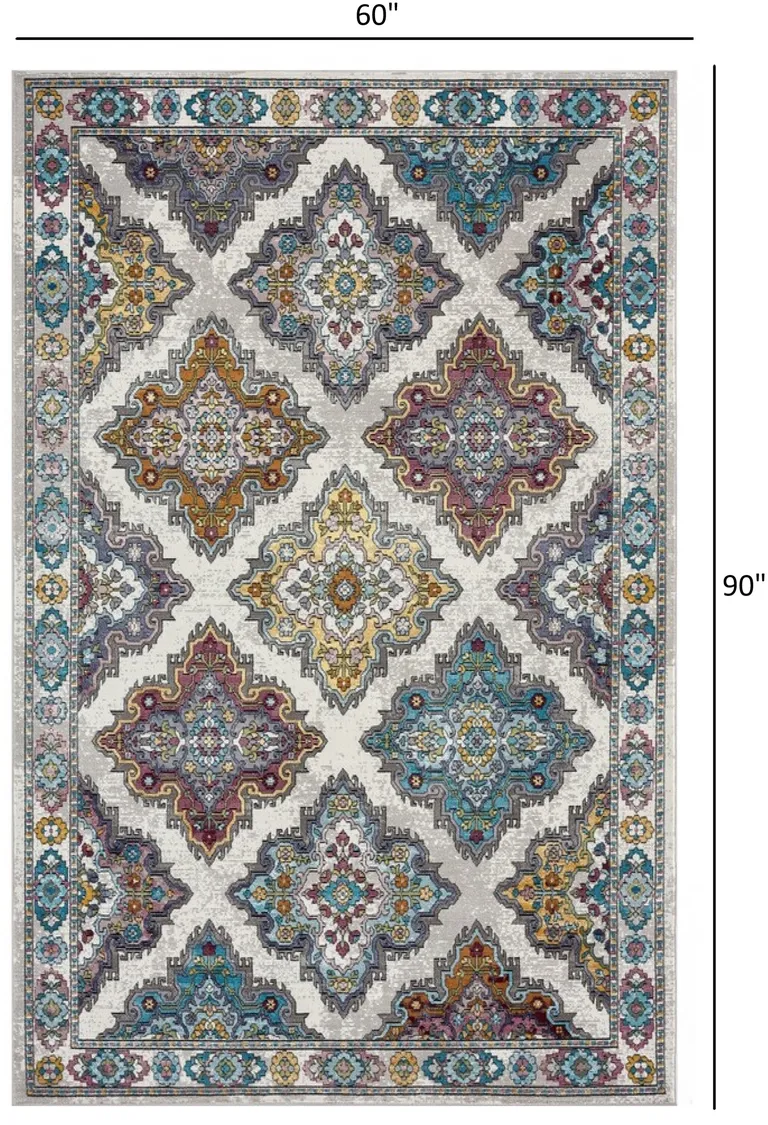 Blue Traditional Floral Motifs Area Rug Photo 5