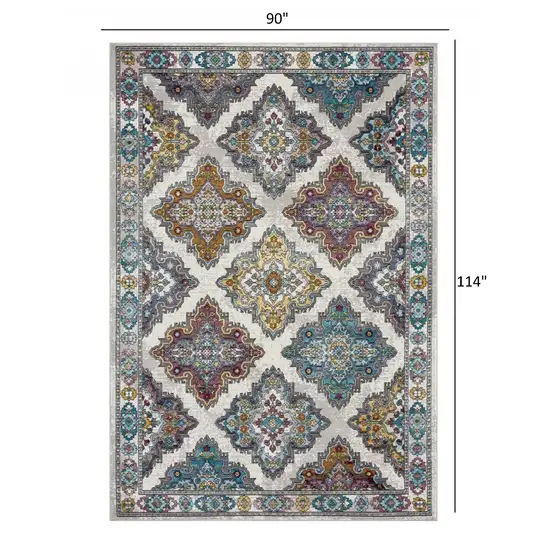 Blue Traditional Floral Motifs Area Rug Photo 5