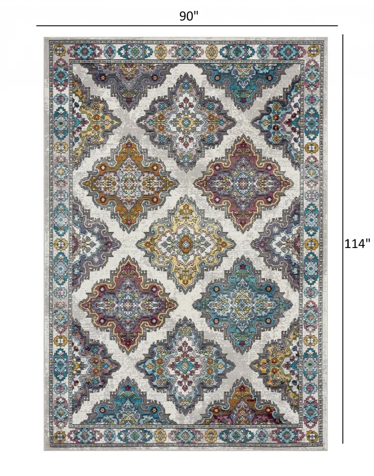 Blue Traditional Floral Motifs Area Rug Photo 5