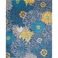 Photo of Blue Tropical Flower Area Rug