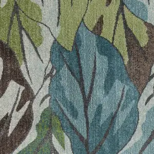 Photo of Blue Tropical Leaves Indoor Area Rug