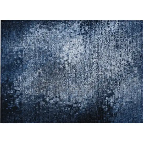 Blue Washable Non Skid Indoor Outdoor Area Rug Photo 5