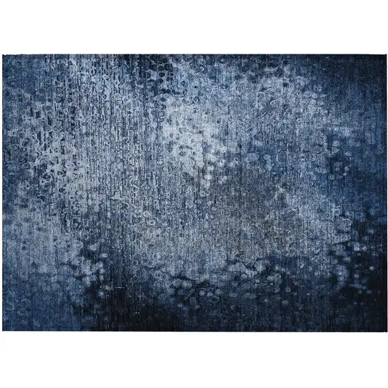 Blue Washable Non Skid Indoor Outdoor Area Rug Photo 2