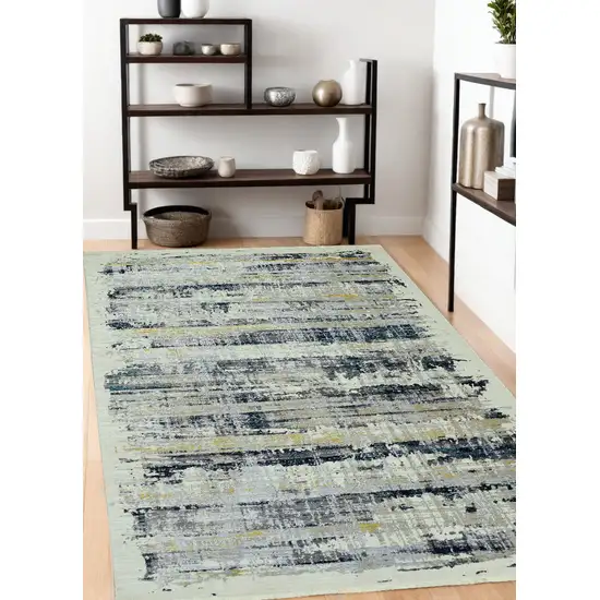 Blue Abstract Area Rug Photo 1