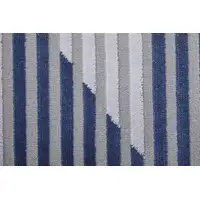 Photo of Blue White and Gray Geometric Power Loom Area Rug