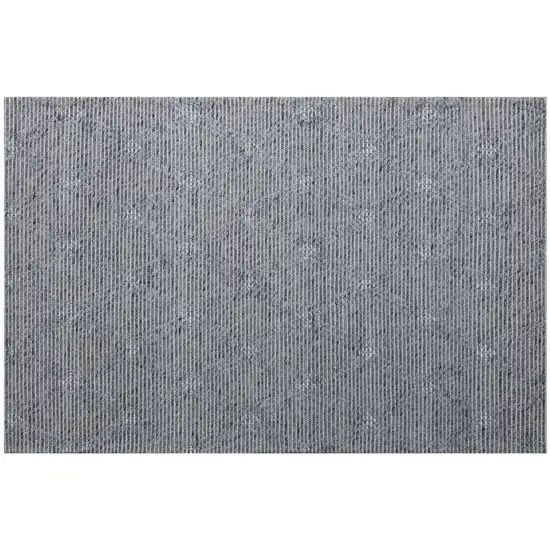 Blue Wool Geometric Hand Woven Area Rug Photo 2