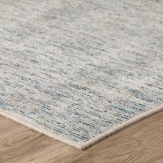 Blue Wool Hand Loomed Handmade Runner Rug Photo 6