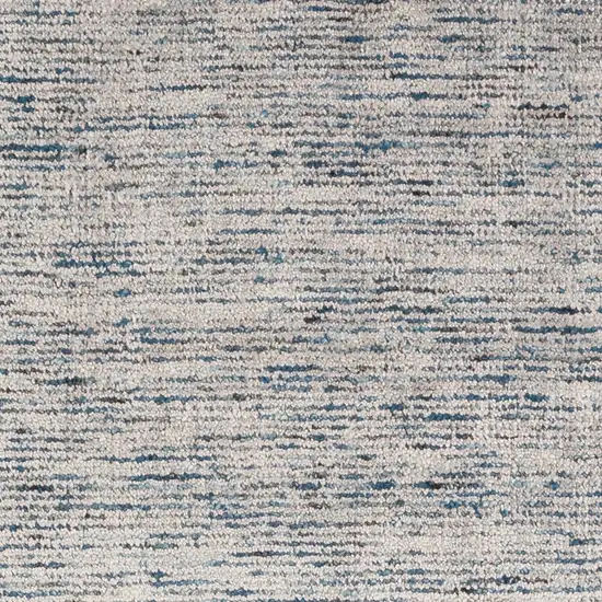 Blue Wool Hand Loomed Runner Rug Photo 3