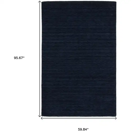 Blue Wool Hand Tufted Area Rug Photo 3