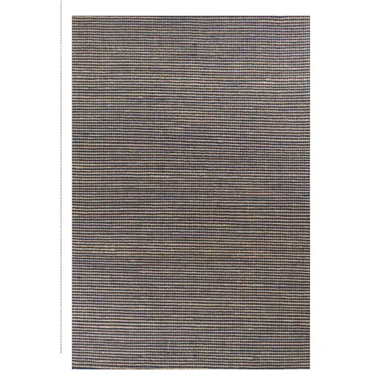 Blue Wool Hand Woven Area Rug Photo 2