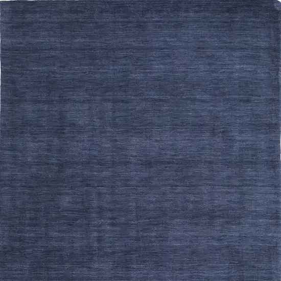 Blue Wool Hand Woven Stain Resistant Area Rug Photo 4